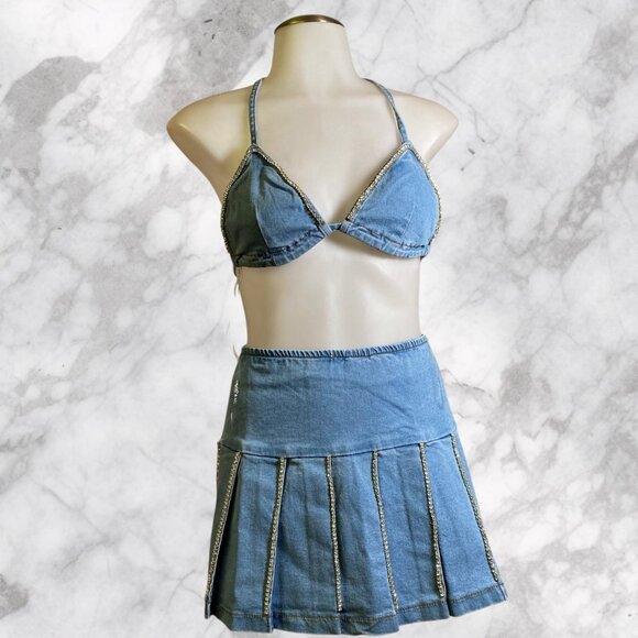 Dolls Kill Talk It Out Skirt Set - Picture 1 of 12